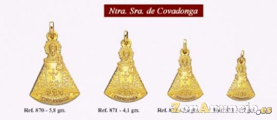 MEDALLA Y CRUZ VIRGEN DE COVADONGA EN ORO Y EN PLATA.